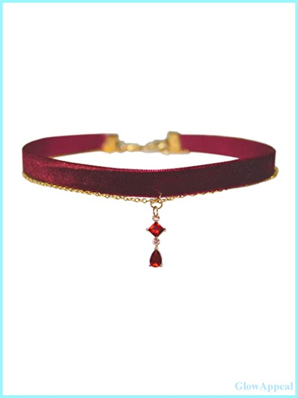 Velvet Choker Necklace Gothic Pendant Double Layer Handmade Women